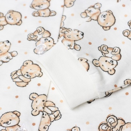 Baby blouse, beige color/bears, height 56 ​​cm-2