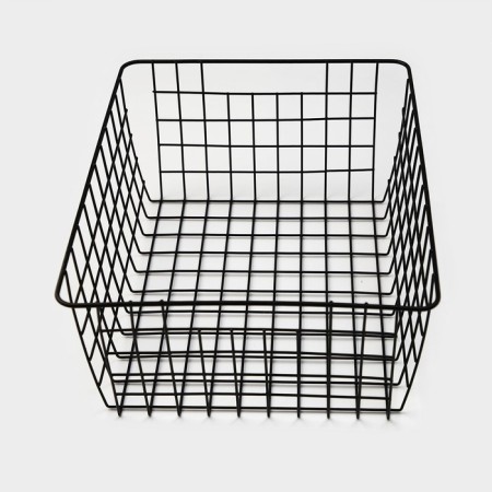 Basket for storage of the share "Erin", 36 × 27 × 14 cm, black color-3