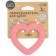 Silicone teether "heart", pink color, mum & baby