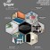 Bilateral self -adhesive tundra holders, D = 33.5 mm, transparent, 4 pcs.
