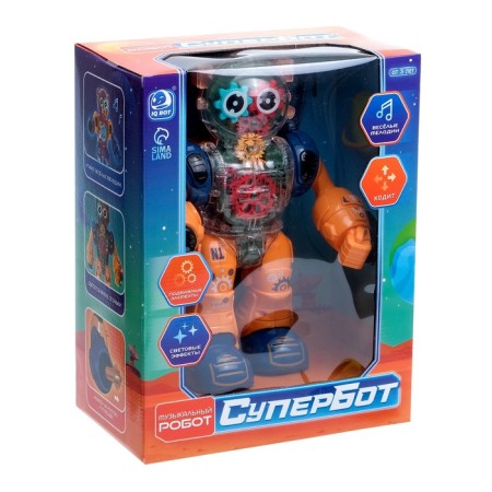 Robot "gears", light, sound, orange-7