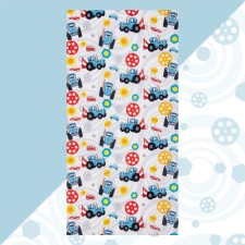 Towel children's blue tractor 