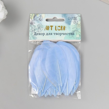 Decorative goose "Heavenly" pen in the shape of a sheet set 40 pcs h = 5-7 cm-3
