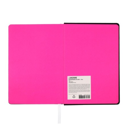 Dated diary 2025, Devente. Flag, A5 168 sheets, Devente. Duo, a hard cover to leatherette with foam rubber, silkography, perforation, liesse, block 70 g/m2-12