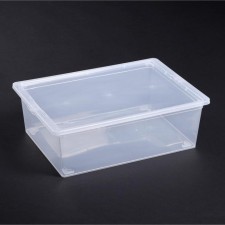 Storage box with a lid 25 l, 53 × 37 × 18 cm, the color is transparent