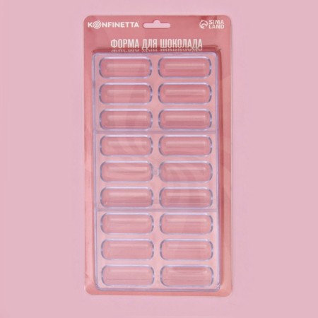 Form for chocolate and sweets Konfinetta "Bank", 28 × 14 cm, 18 cells, color transparent-5