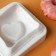 Form for baking and mousse desserts Konfinetta "Love in Square", silicone, 11.4 × 12 × 4.4 cm, white color