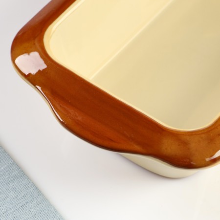 Baking capacity "Rectangular meal" 1l / 6.5x27x14.5cm, caramel-2