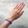Silicone bracelet "I want wine" female, purple color, 18 cm