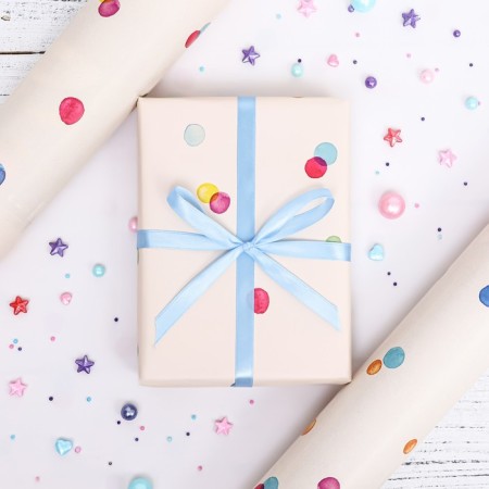 Package Paper, glossy "confetti", 70 x 100 cm, 1 sheet