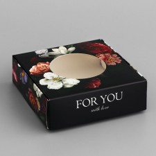 Box a gift team with a window, packaging, 