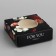 Box a gift team with a window, packaging, "with love", 10 x 10 x 3 cm