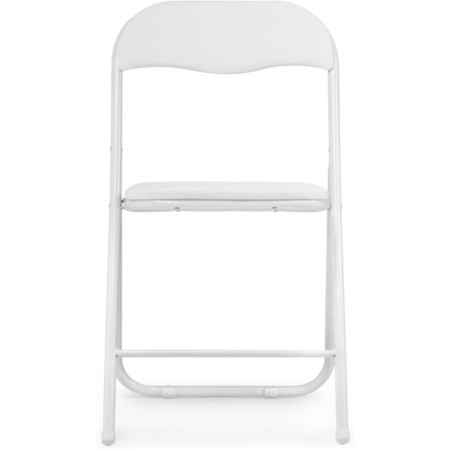 Fold 1 Metal Carcass chair, metal/eco -leather, white/white 43x40x77 cm-1