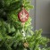 Christmas tree toy "House with Snezhin", from batteries, glow warm white