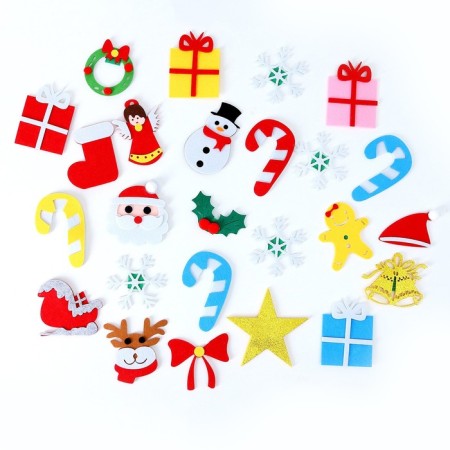 Set for creativity "Christmas tree with a golden star" Velcro decorations-2