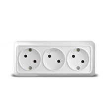 Розетка Universal 1160 Олимп, ОП, 3 розетки, IP20
