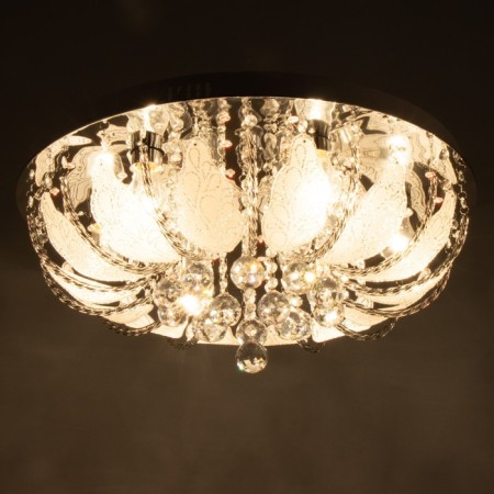 Svetogor chandelier "Butle" 8x60W E27 LED lighting chrome 60x60cm-5