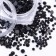 Rhinestones for decor, round, multi -size, black color