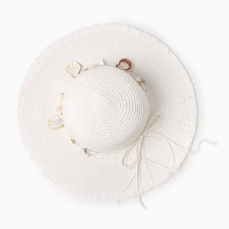 Women's hat minku "sea", size 56-58, white color-1