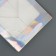 A packet for a cake with a square bottom and window, holographic, 20 x 20 x 20 cm