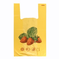 Package Polyethylene T -shirt 30 + 16 x 50 cm 20 μm yellow 