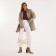 Bag Women's Cross-Bodi, on a zipper, beige color