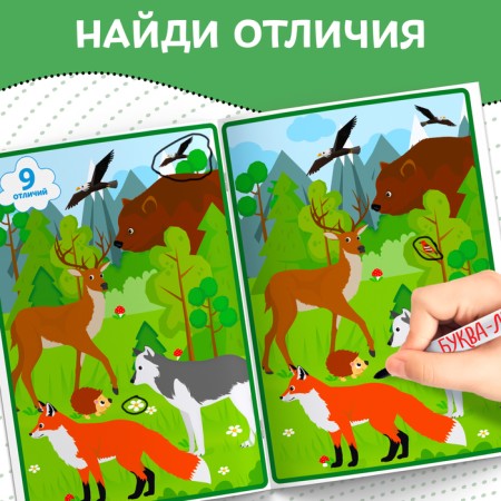 A book with the marker “Write-West. Find the differences ”, 12 p.-4