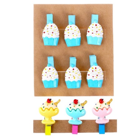 A set of decorative clothespins "Sweet World" 9 pcs.-4