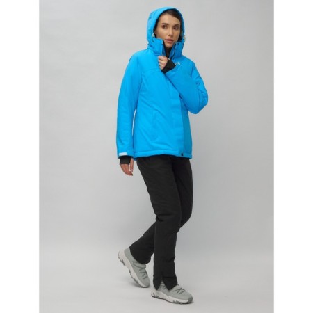 Ski suit female, size 42, blue color-24