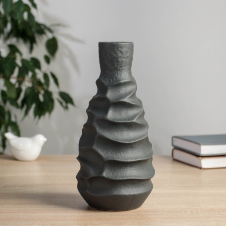 VAZA Ceramics Table "Miles" D-5 cm, 24.5x11 cm, black