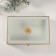 Casket glass with a metal frame "Bud" transparent white 16x24x7 cm