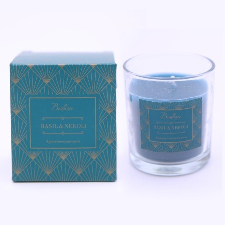 Aromatic candle in Basil & Neroli glass, 7 × 8 cm-1