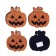 Glue -based decor “Pumpkin with sparkles” set of 4 pcs., Size 1 pc: 4.3 × 4 cm
