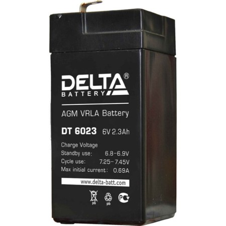 Delta DT 6023 battery (6V / 2.3AH)