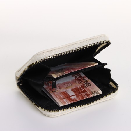 Women's wallet with lightning, beige color-4