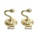One -rod hook for curtains Cappio KC112, color gold, 2 pcs