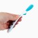 A set of heat -sensitive spoons for feeding, 16.5cm.. 2 pcs., Pink/turquoise color