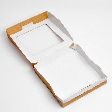 A set of folding boxes with a window, craft, 17 x 7 x 4 - 20 x 20 x 4 cm 3 pcs.-2