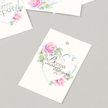 Cardboard "Flowers 08" set 10 pcs (5 types) 4x6 cm-2