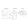 Gloria 65 cabinet, gray color, with a sink "Dreya 65"
