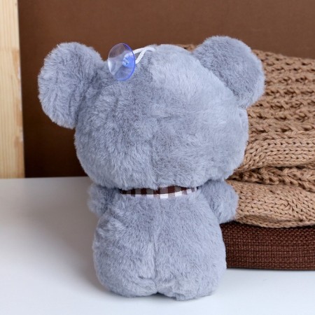 Soft toy "Koala" with a bow, 20 cm, color gray color-2