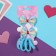Sofia "Sofia" (4 elastic bands, 2 clamps) bow Rainbow shine