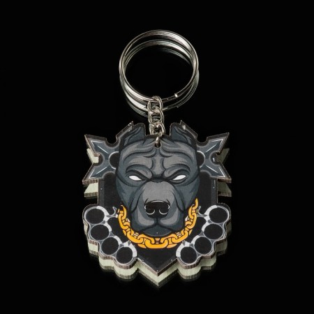 Car key keychain, pitbul-1