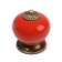 Pen button Dome Ceramics 003, ceramic, red