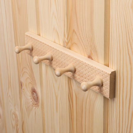 Mange "Classic" 4 hooks, linden, 35x2.5x6.5 cm wicker-1