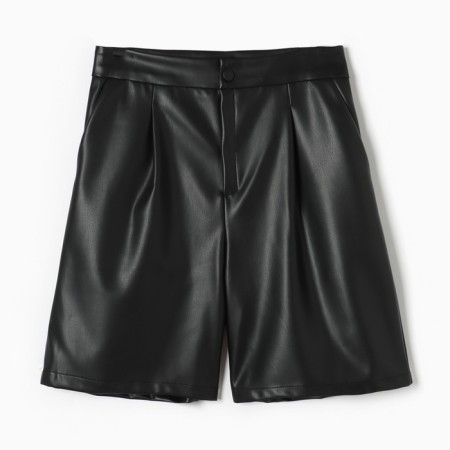 Women leather shorts MIST BAS, p. 44, black-6