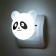 Panda nightlight with a light sensor, 4_LED x 1 W, 9 cm (220V) White Risalux