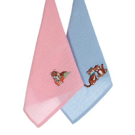 A set of wuffed napkins Diva Afrodita "Tiger", size 40x60 cm, 2 pcs-2