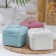 Lunch box with a fork and a sauce capacity, 14.8 × 14.4 × 11.1 cm, color mix