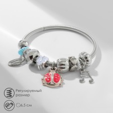 Mardgeri Assortment Bracelet is a single, ladybug, color in silver